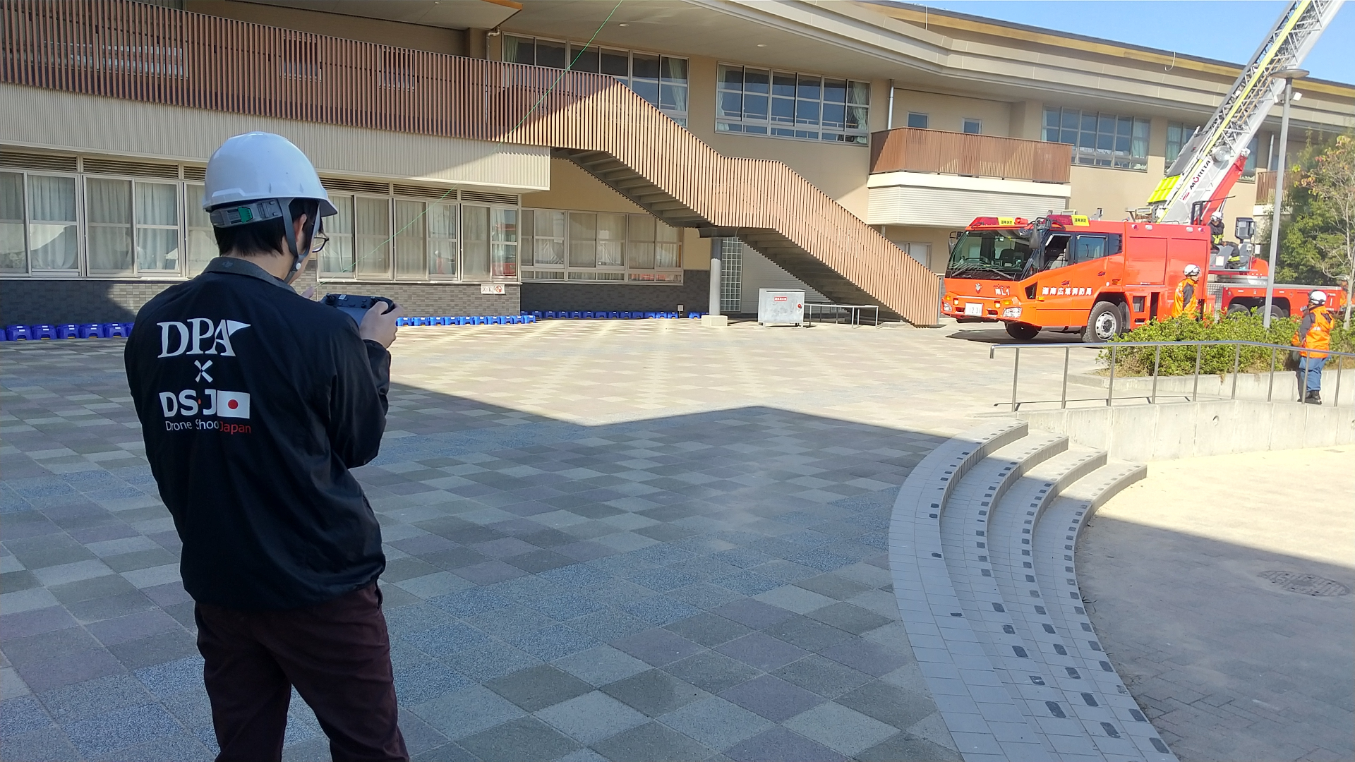 12/1草津市防災訓練でドローン飛行させて頂きました。