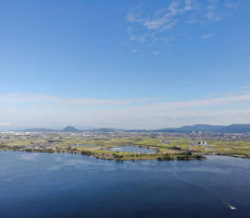 本校卒業生様の空撮画像。びわこ美しい！！！！