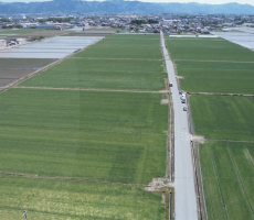 散布後の空撮