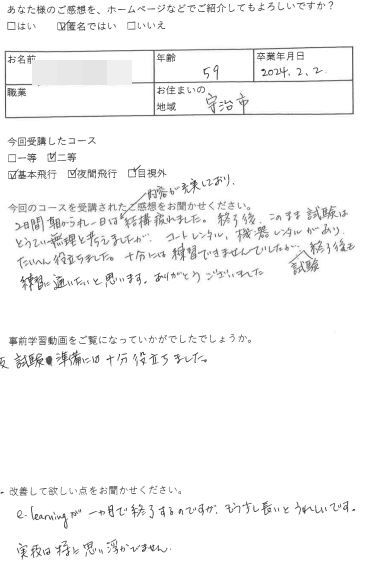 O様　59歳　宇治（2024/2/2 二等）