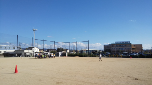 少年サッカーの試合をドローンで空撮