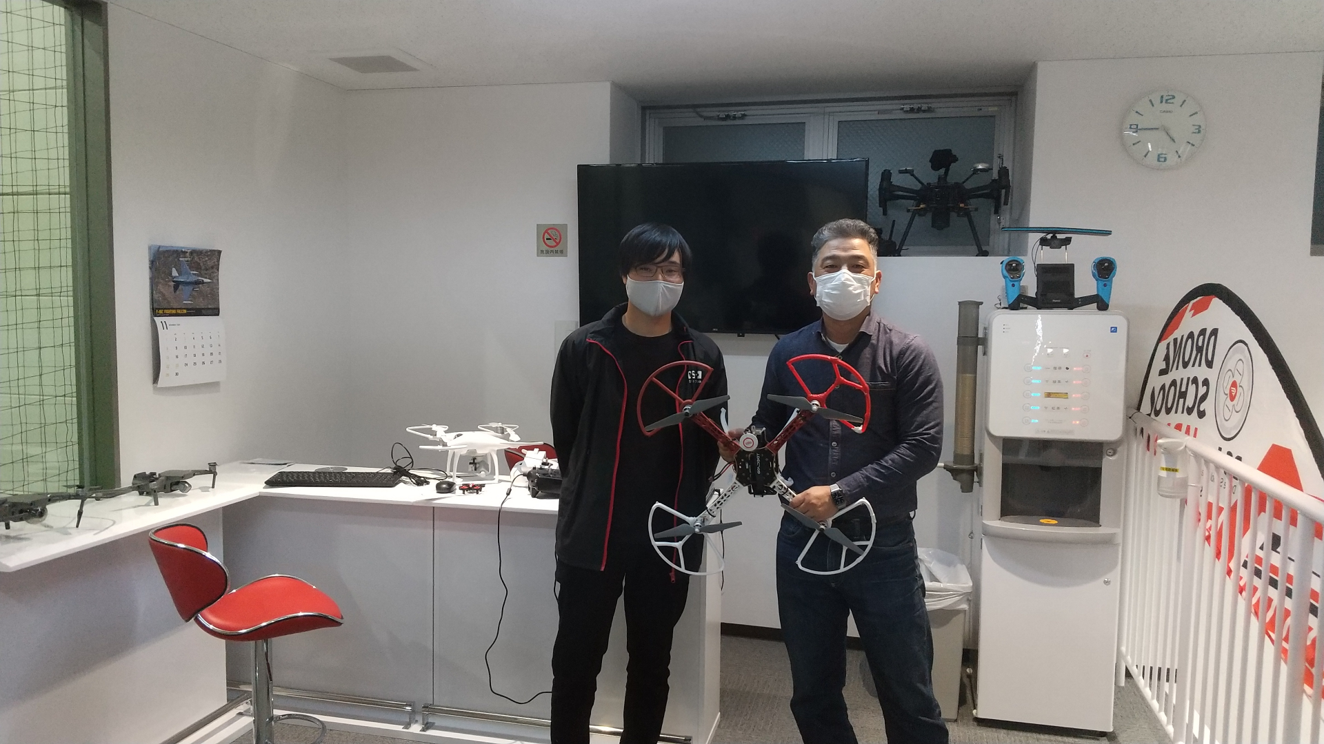 一昨日、フライトコースを修了なさいました。
